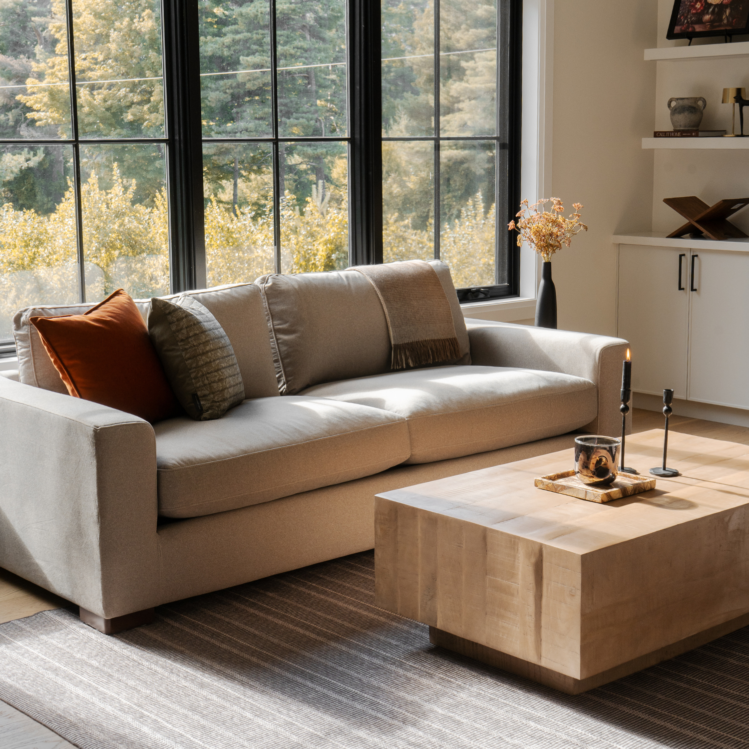 Charlestown Sofa - Sand Matte Velvet