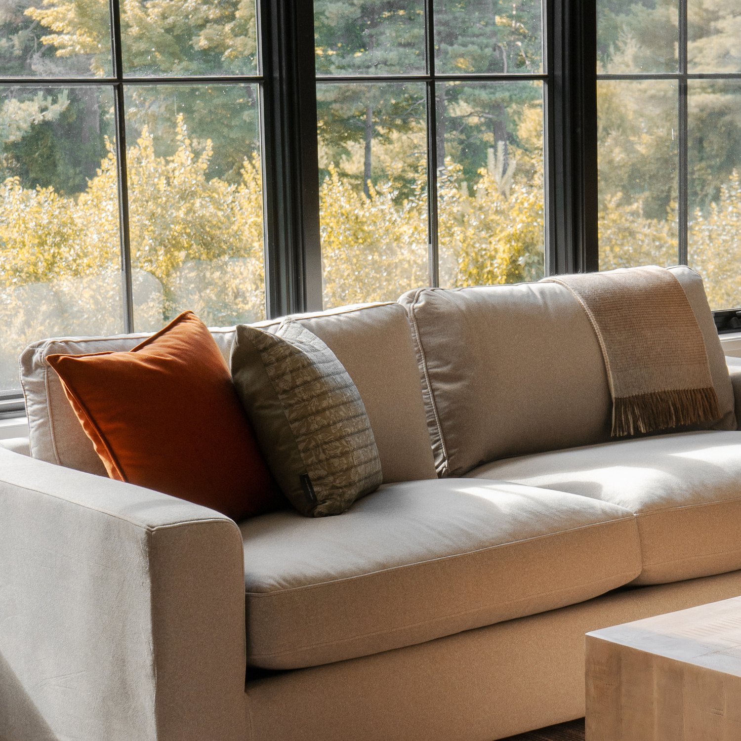 Velvet Rust Toss Pillow