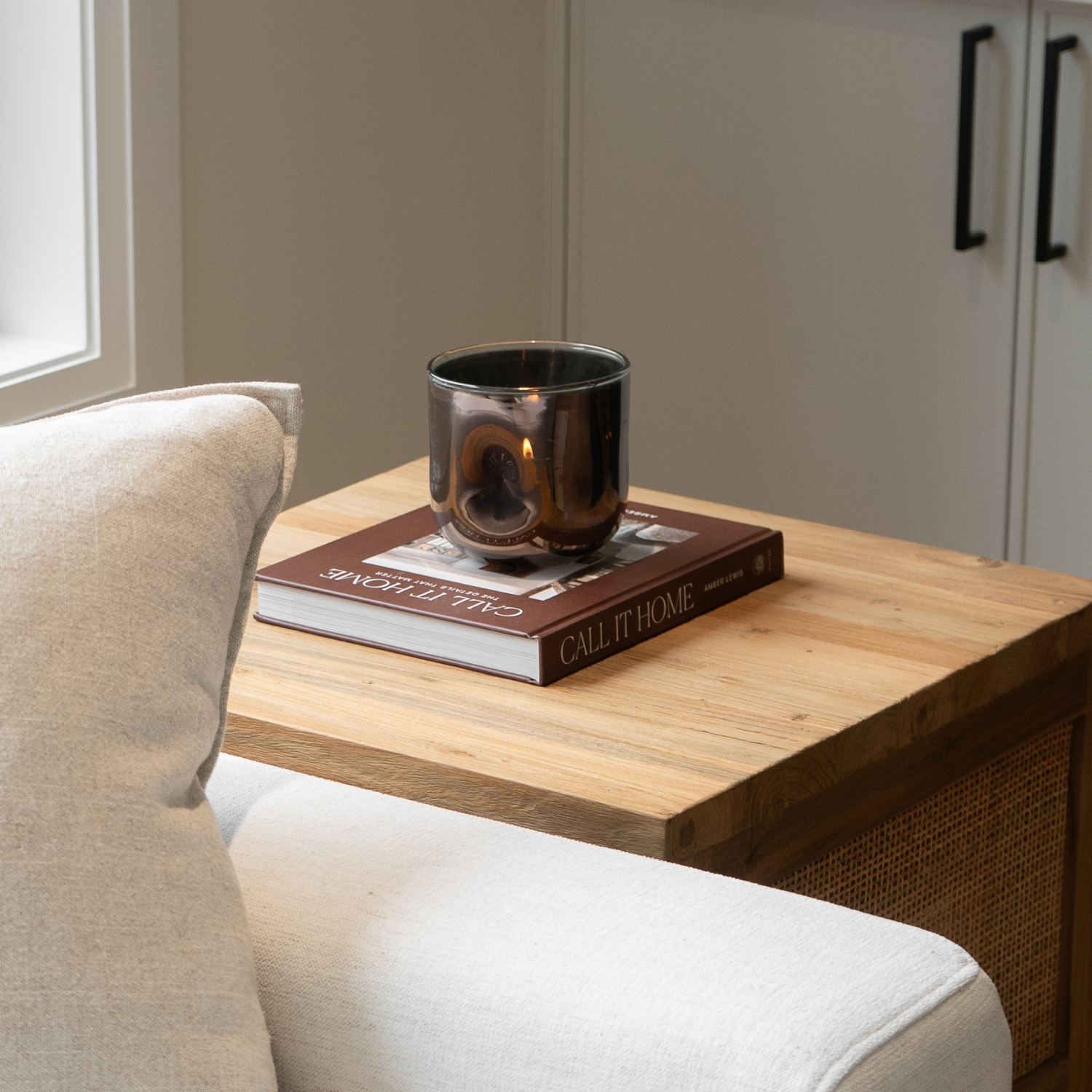 Cannes Rustic Teak Wood Nesting Side Table (Set of 2)