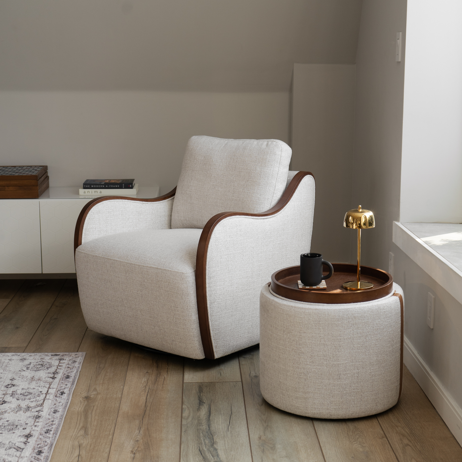 Capri Swivel Arm Chair - Thatched Wheat