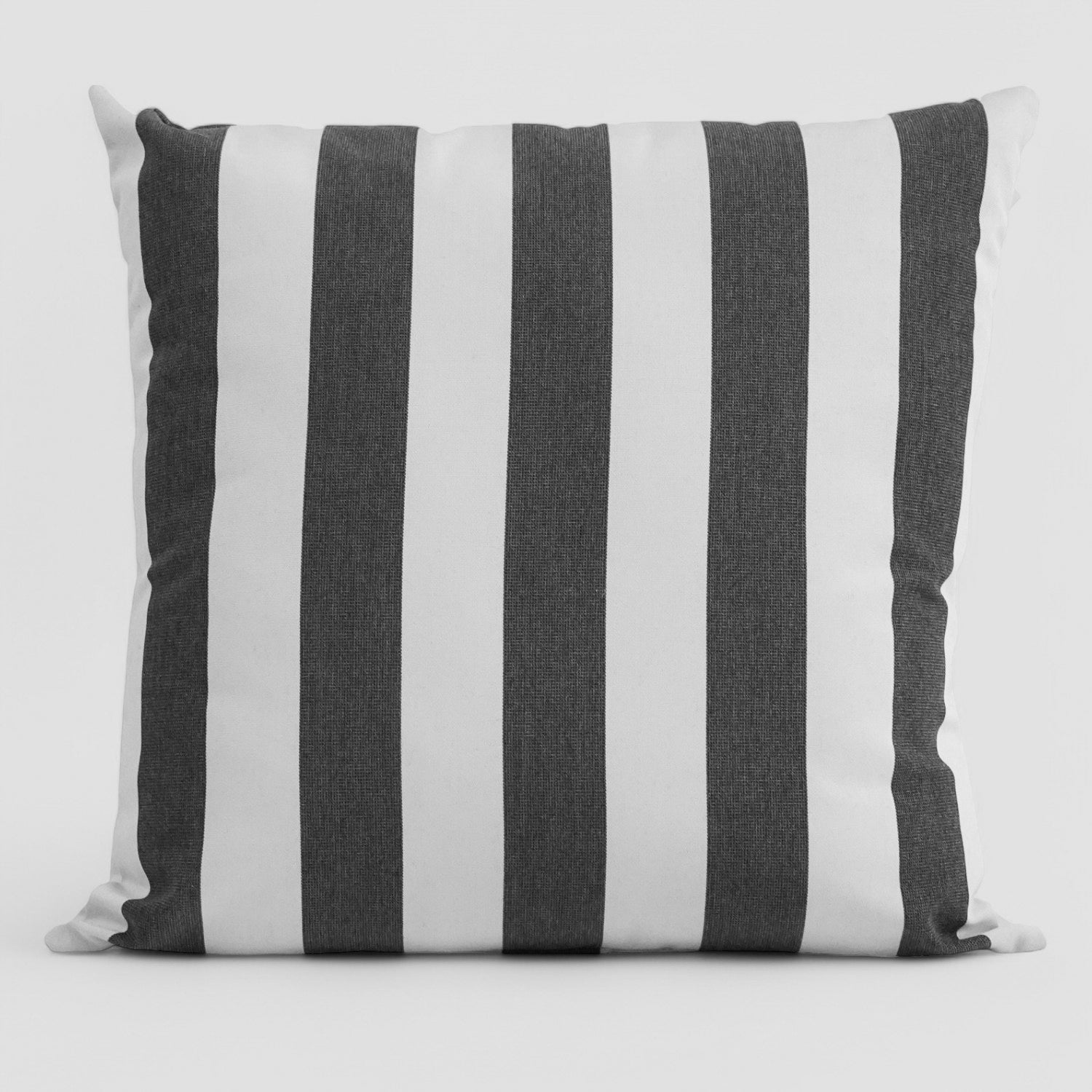 Charcoal Wide Stripe Outdoor 20" Toss Pillow