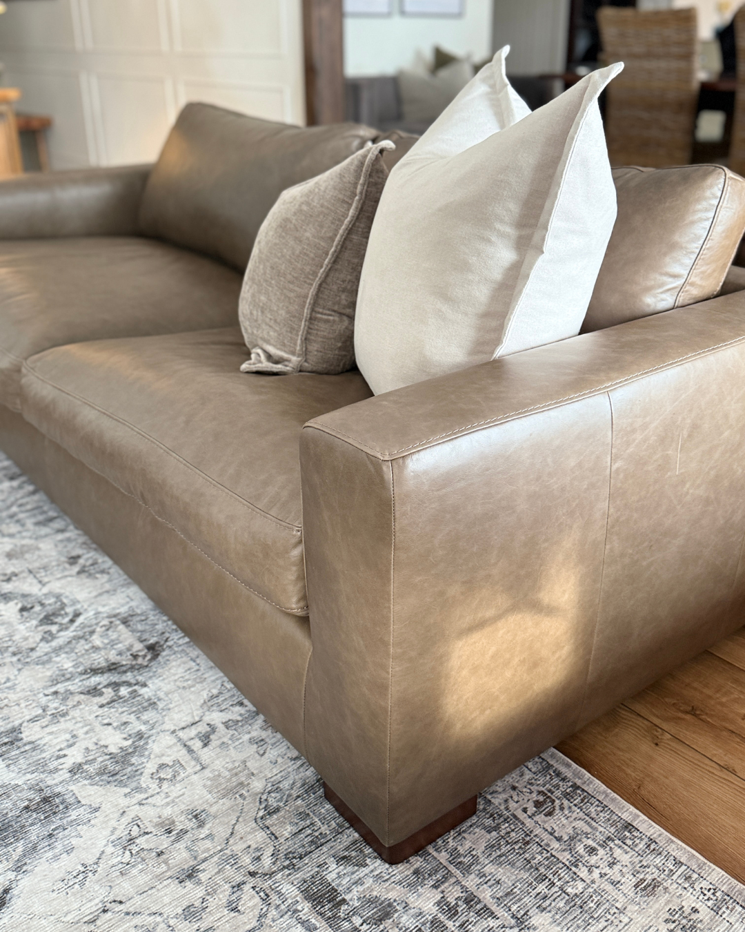 Charlestown Sofa - Concord Pewter Leather