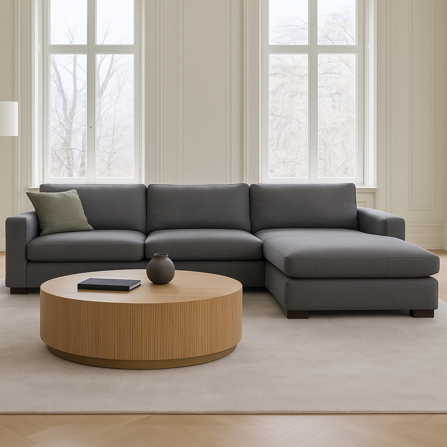 Fluted Oak Coffee Table