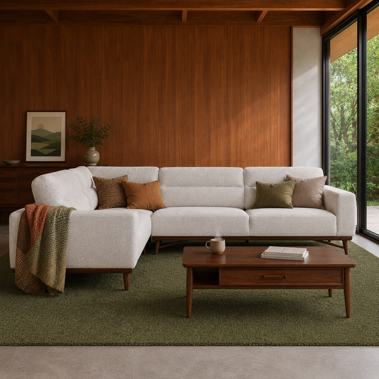 Banff L-Shape Sectional - Birch Weave