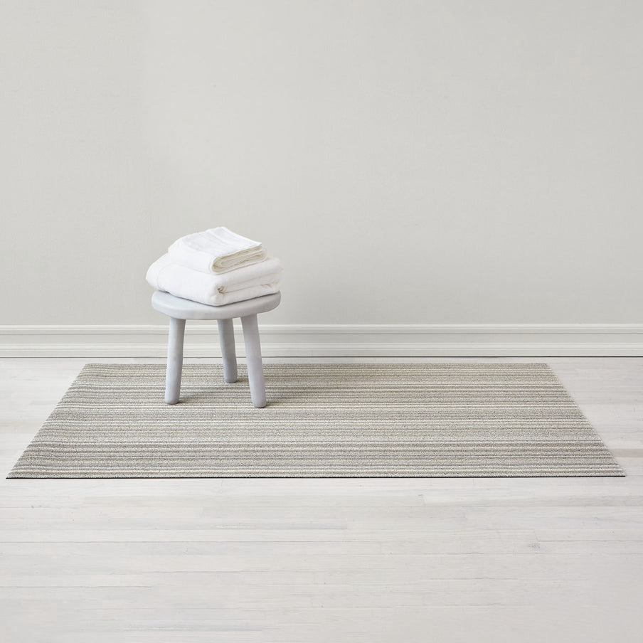 Chilewich Skinny Stripe Shag Mats - Birch