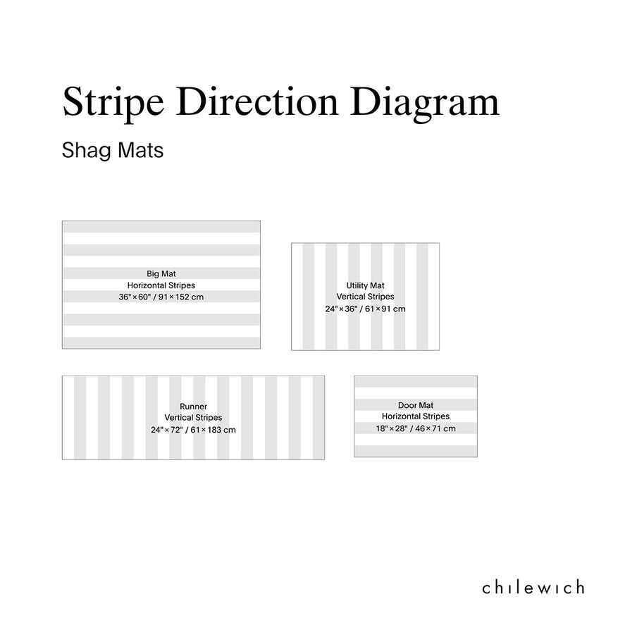 Chilewich Skinny Stripe Shag Mats - Birch
