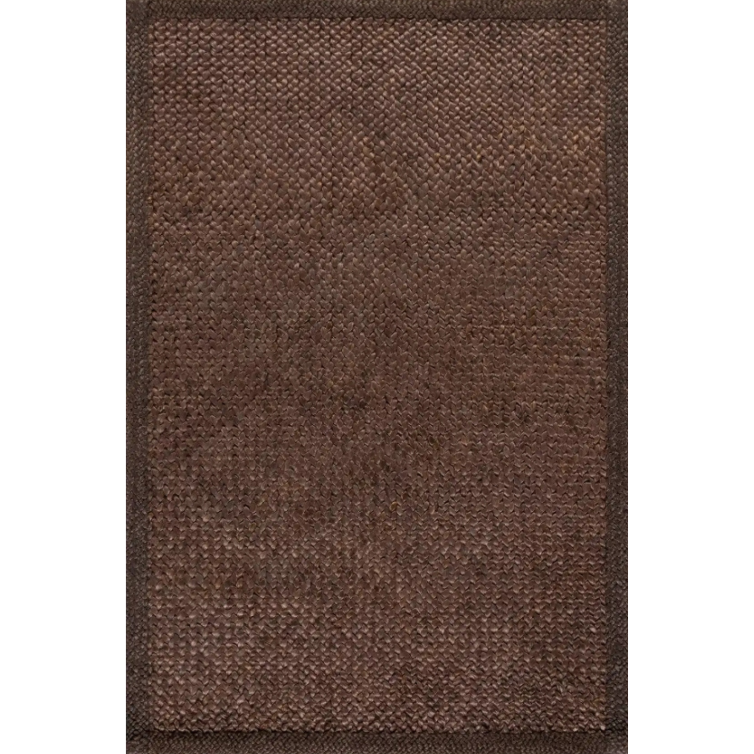 Dash & Albert Thale Chocolate Brown Textured Jute Rug