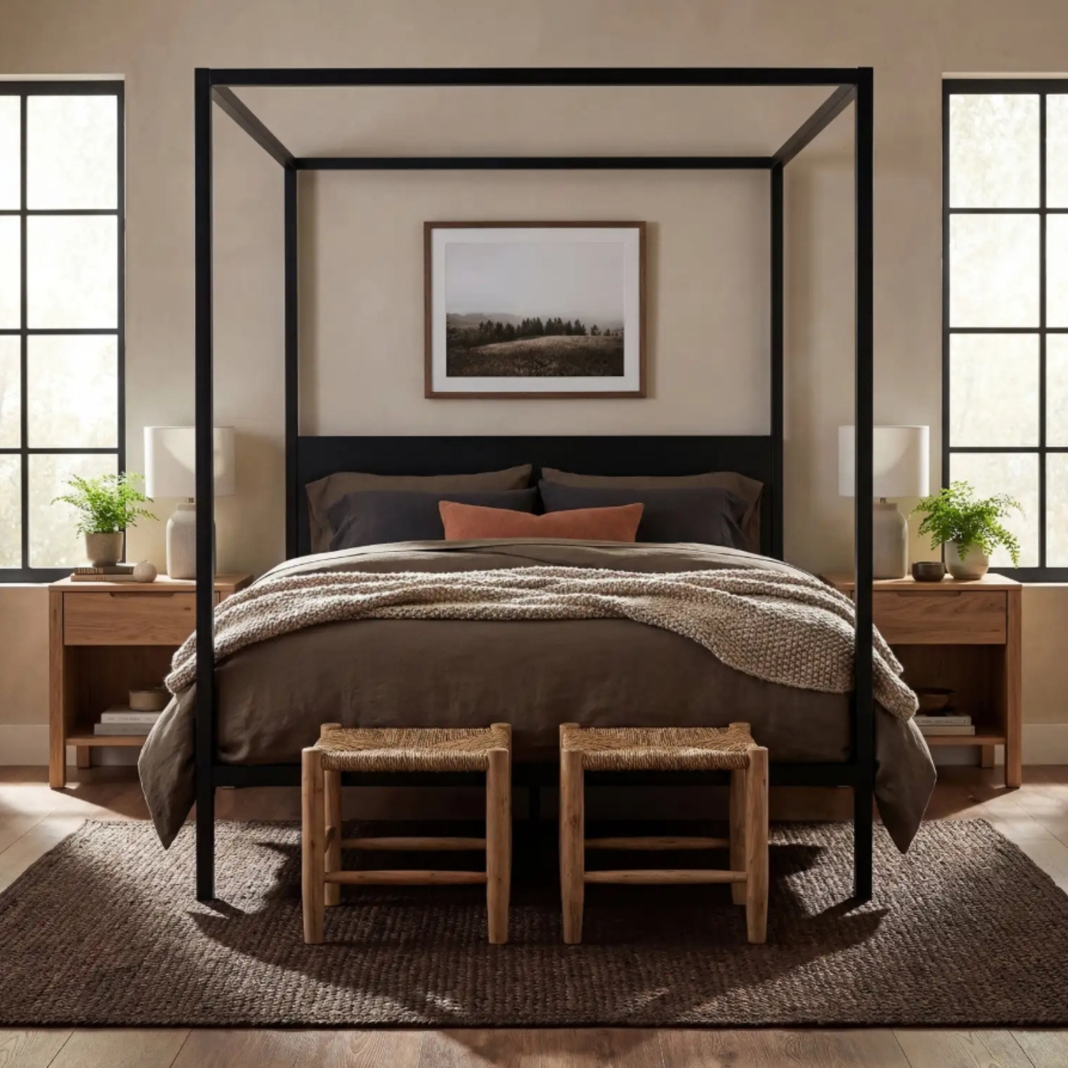 Dash & Albert Thale Chocolate Brown Textured Jute Rug