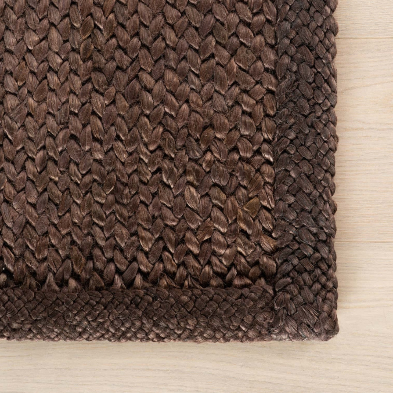 Dash & Albert Thale Chocolate Brown Textured Jute Rug