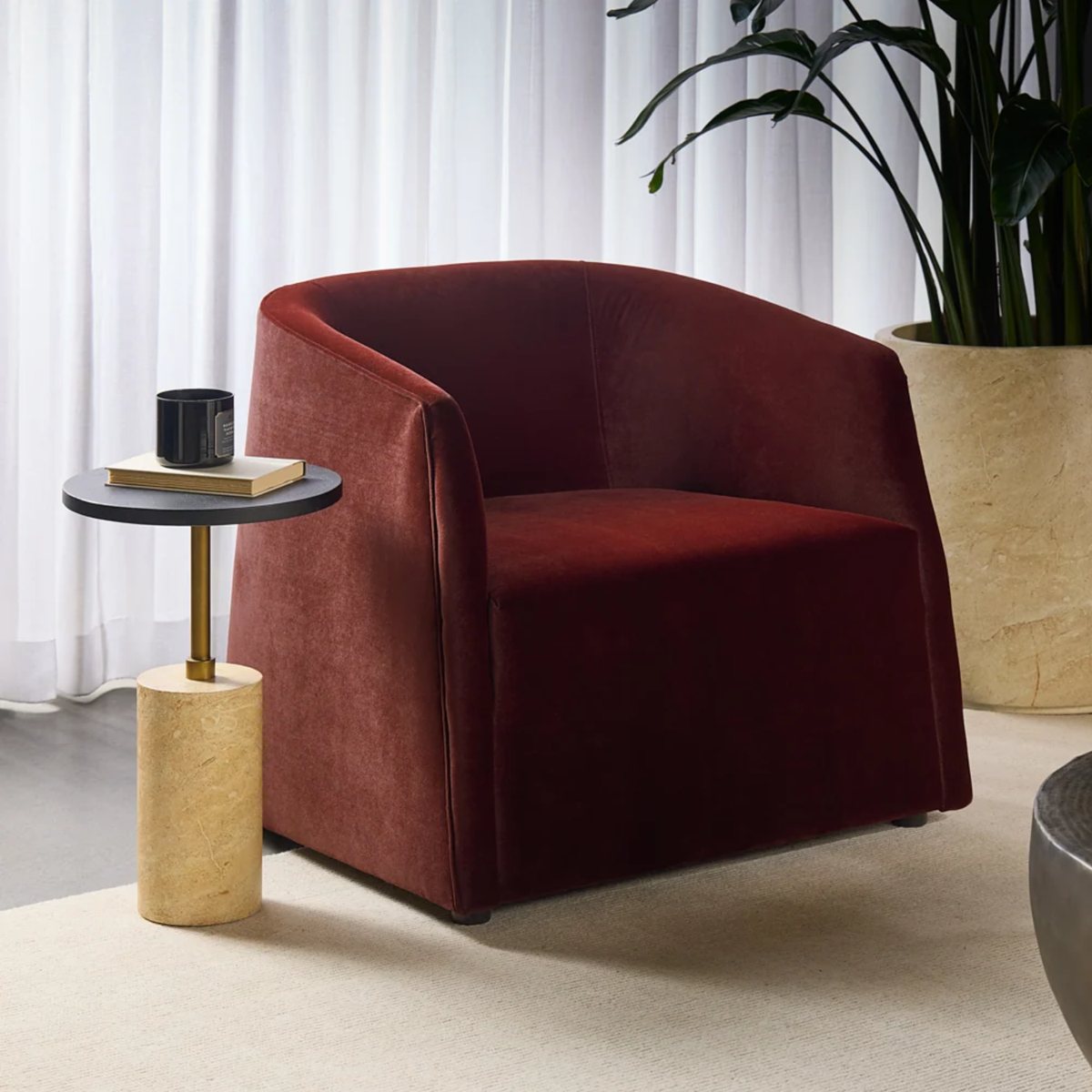 Como Lounge Chair - Rocha Merlot
