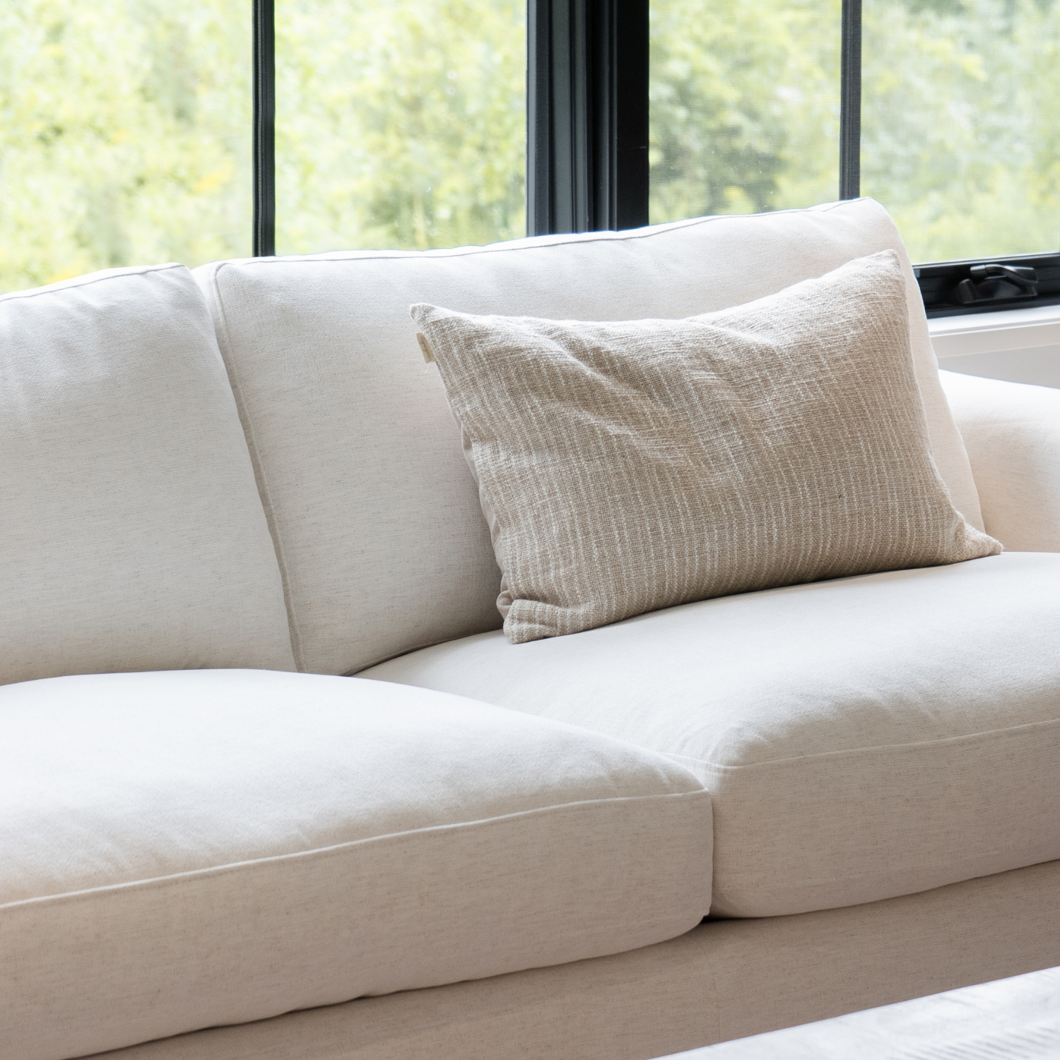 Charlestown 124" Chaise Sectional - Crypton® Nomad Snow