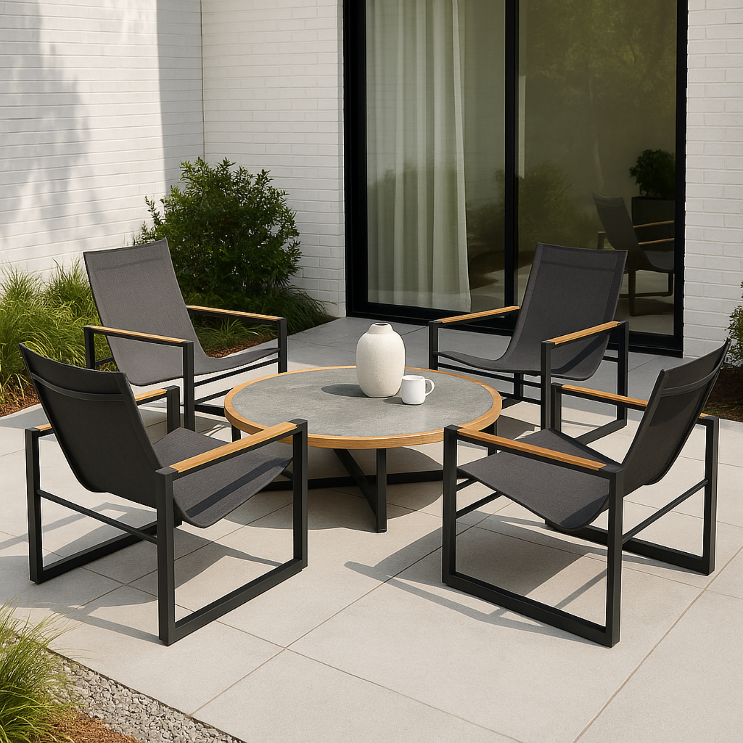 Cubic Slate Conversation Table