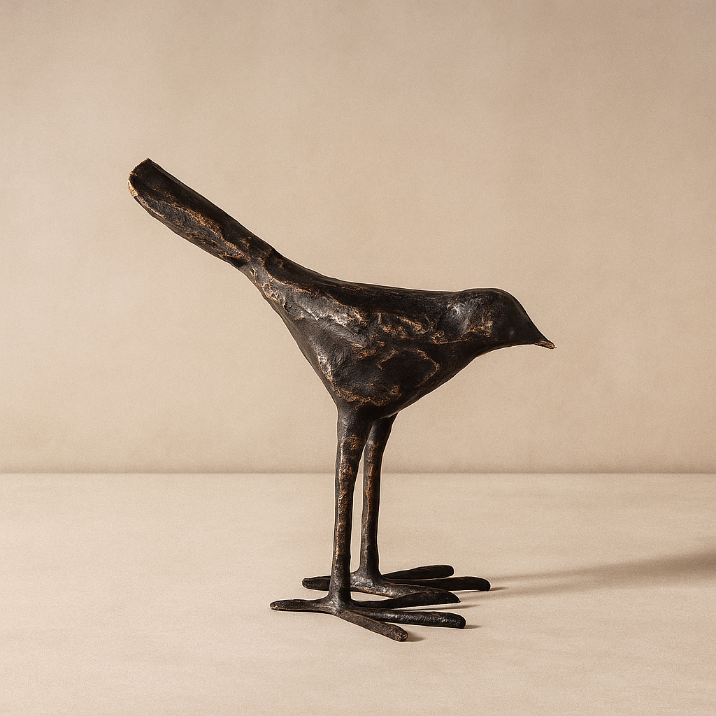 Decorative Bronzed Raven Bird