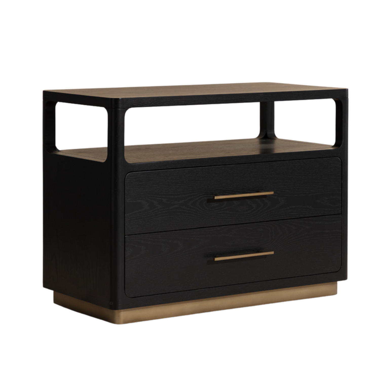 Expo Oak Nightstand - Black
