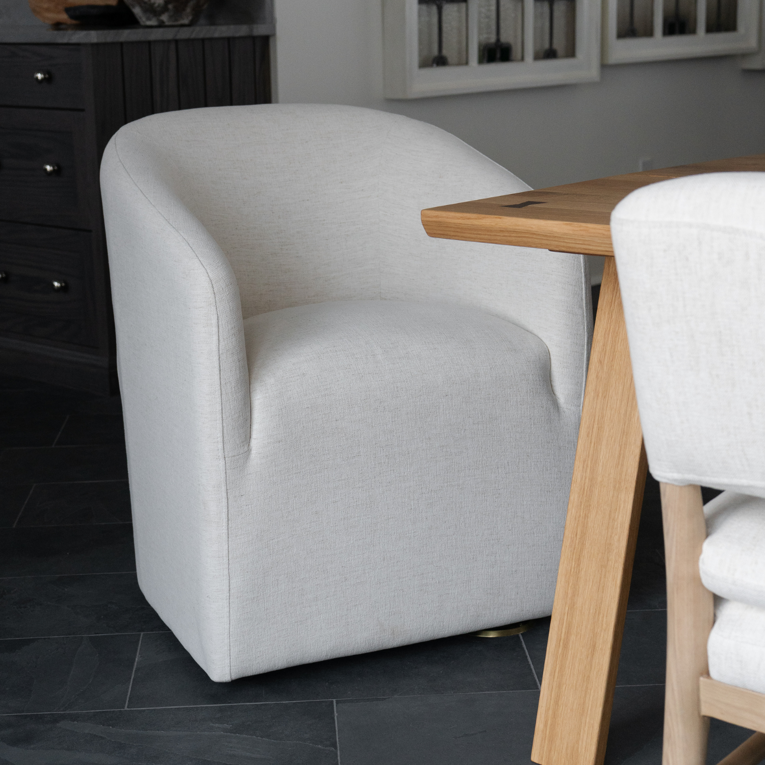 Fairbank Dining Arm Chair - Crypton® Nomad Snow