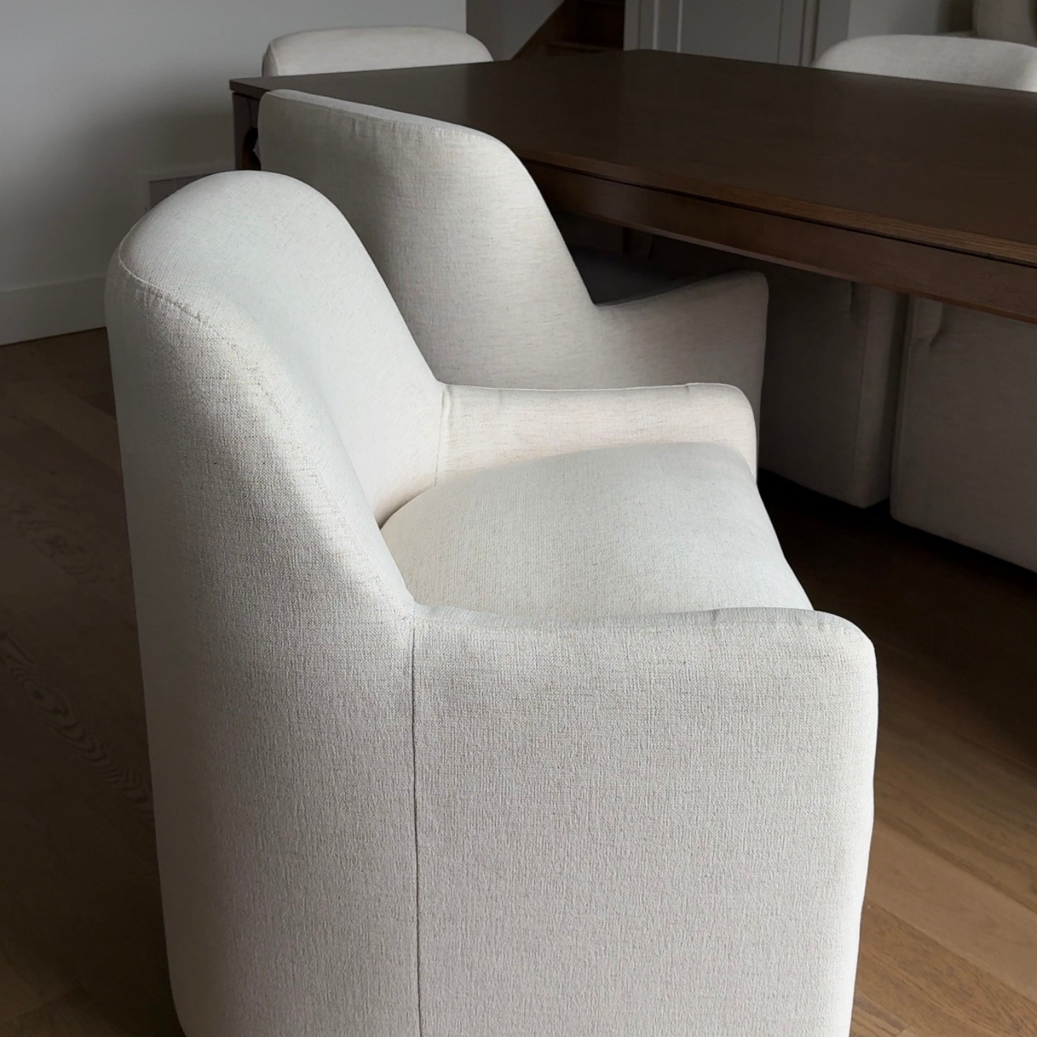Fairbank Armless Dining Chair - Crypton® Nomad Snow