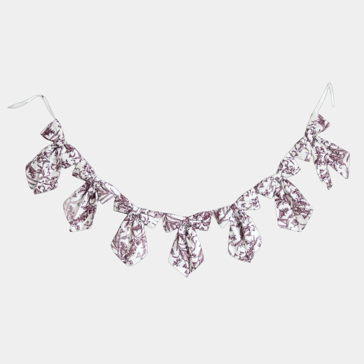 Burgundy Fleur Cotton Bow Garland