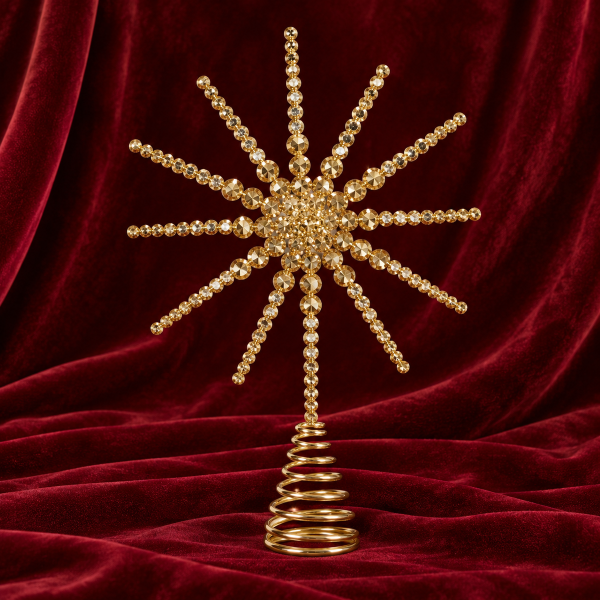 Jeweled Gold Tree Toppers