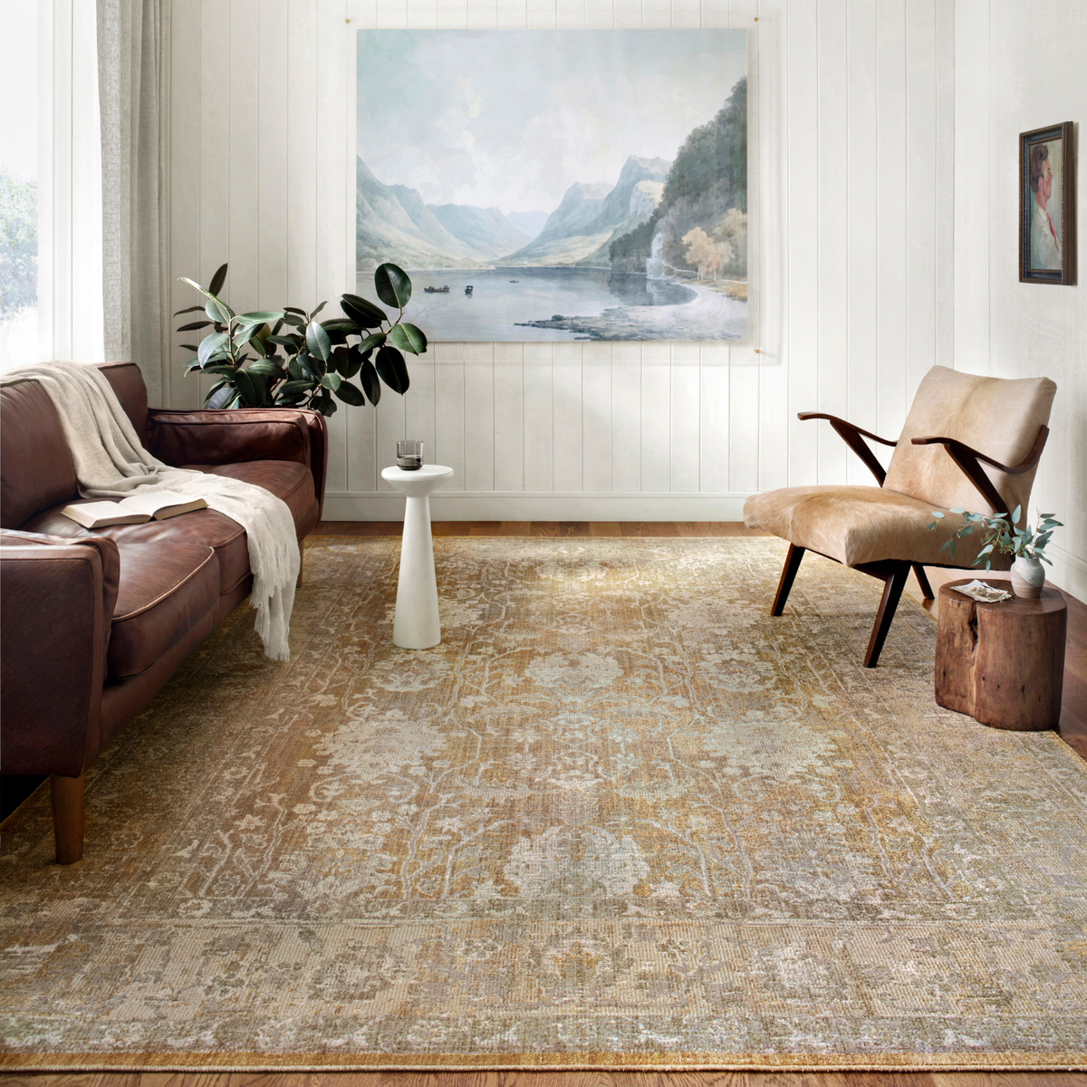 Chris Loves Julia x Loloi Rosemarie Gold / Sand Rug