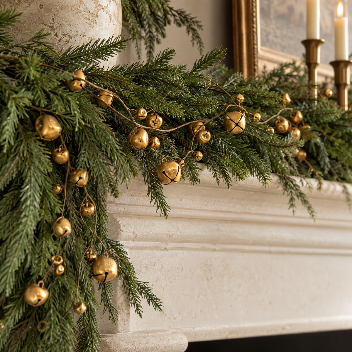 Golden Bells 5ft Holiday Garland