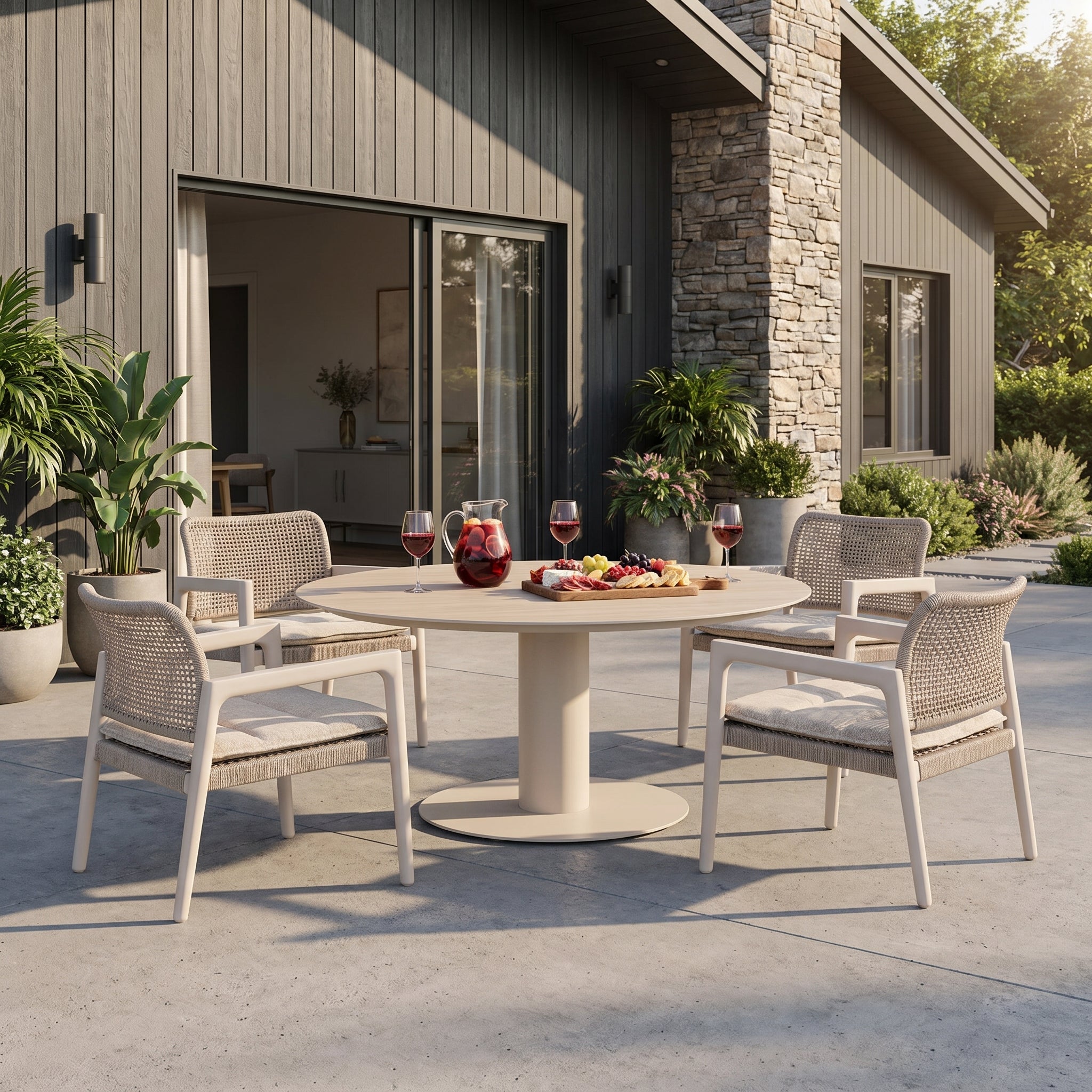 Simcoe-Granby Dining Chat Set - Beige