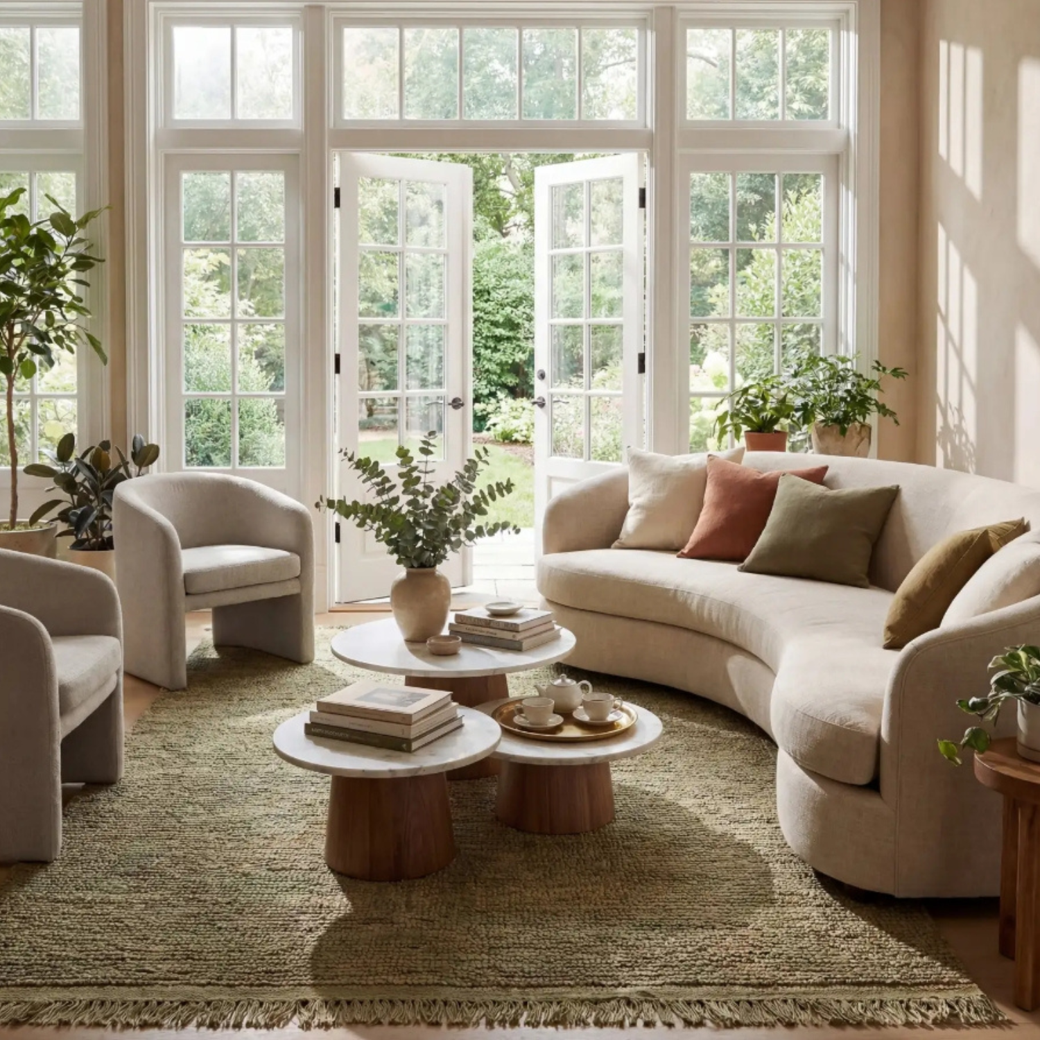 Dash & Albert Varnu Green Textured Jute Rug