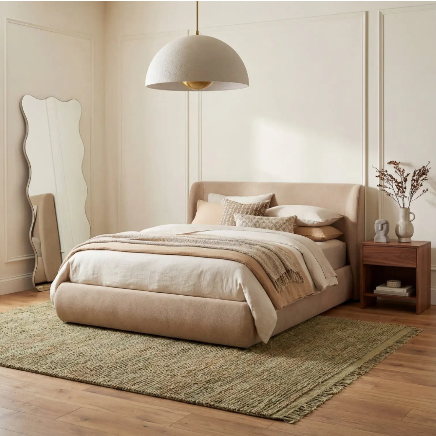 Dash & Albert Varnu Green Textured Jute Rug