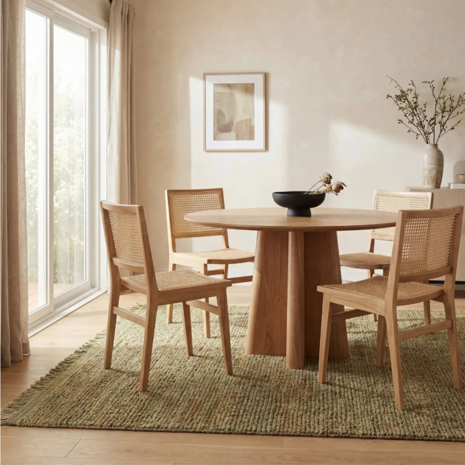 Dash & Albert Varnu Green Textured Jute Rug