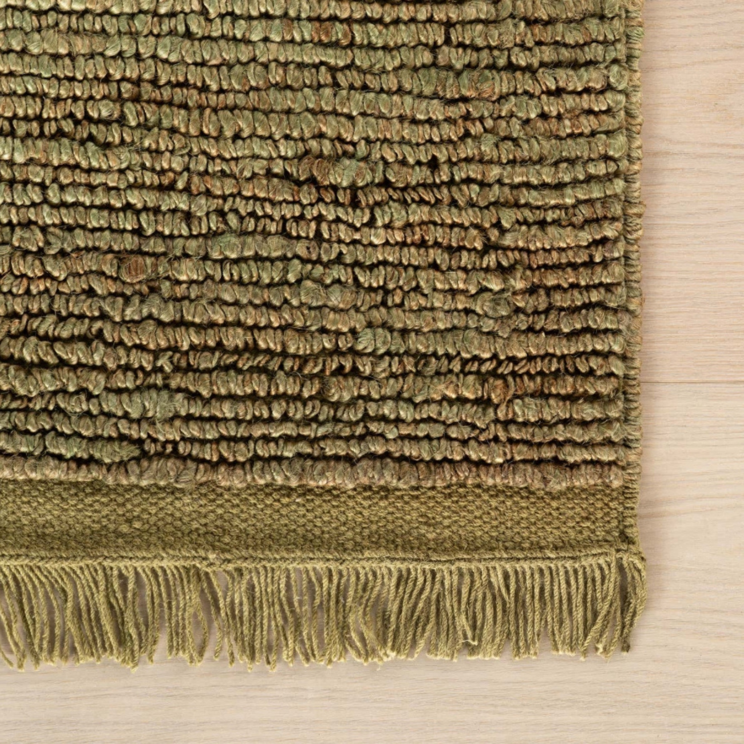 Dash & Albert Varnu Green Textured Jute Rug