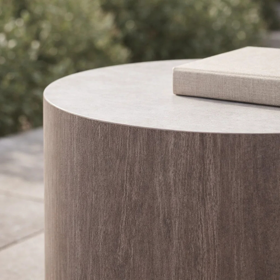 Aurora Round Salvaged Lumber Side Table