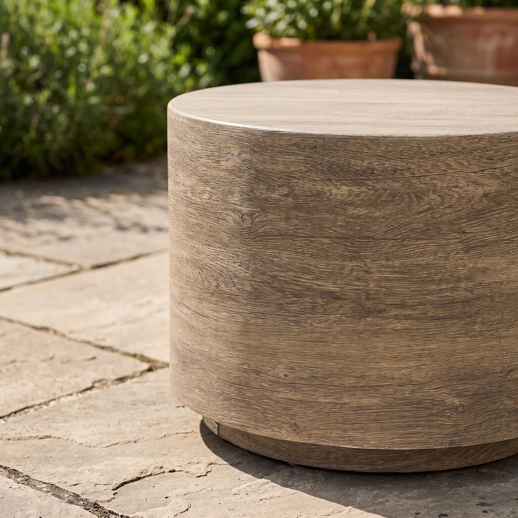 Aurora Round Salvaged Lumber Side Table