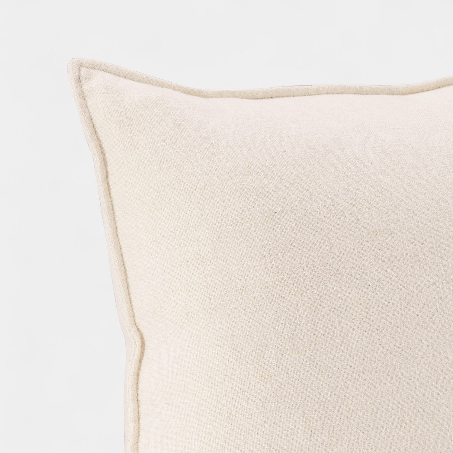 Cream Linen Toss Pillow