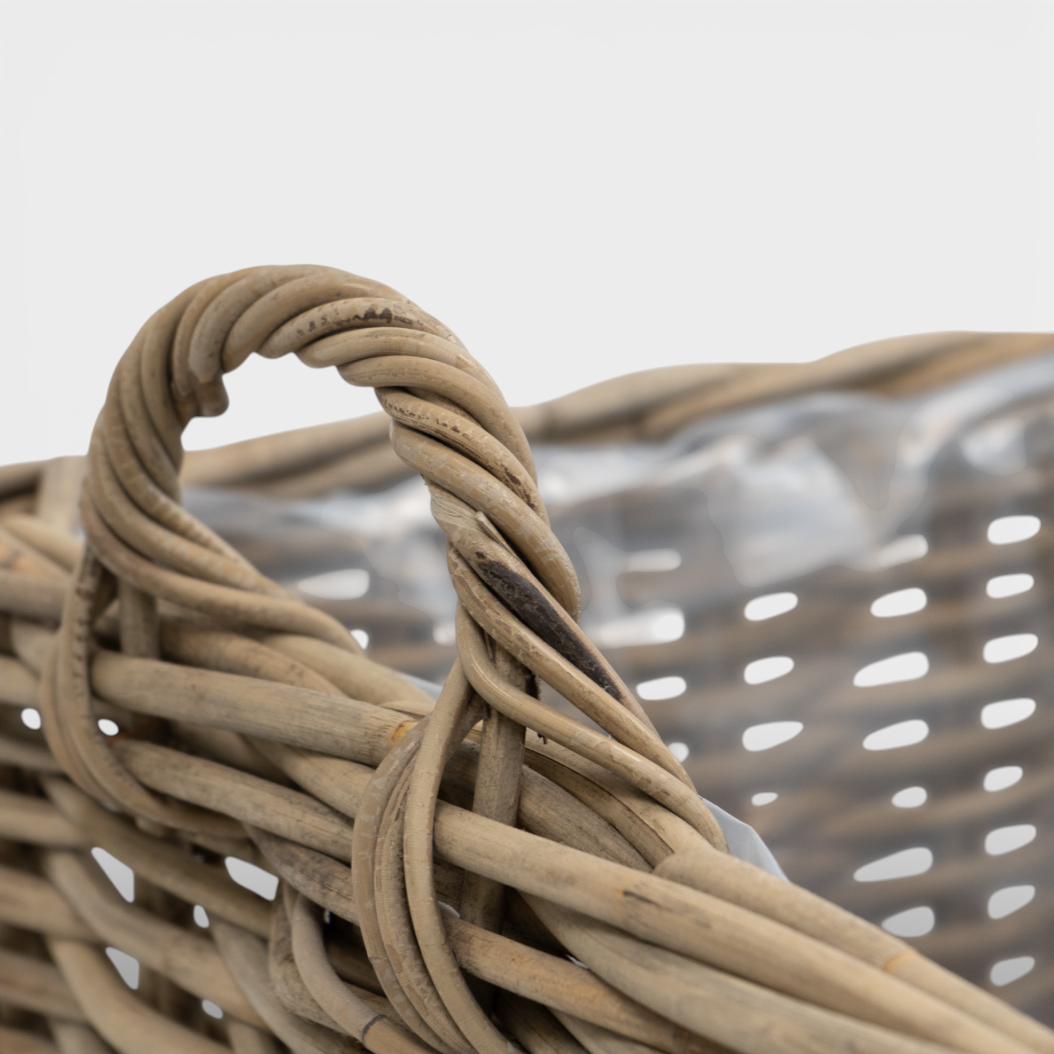 Sarnia Square Rattan Stackable Log Baskets