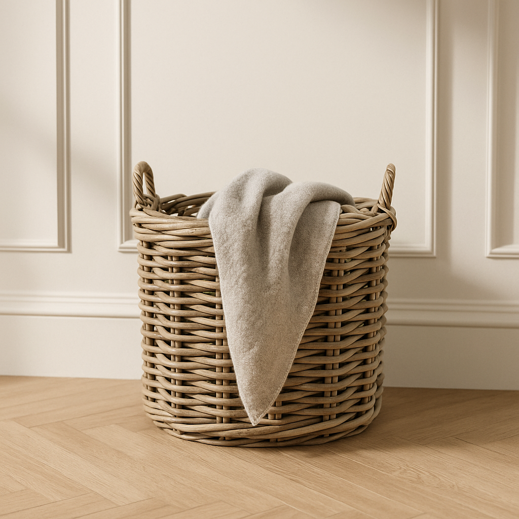 Sarnia Round Rattan Stackable Log Baskets