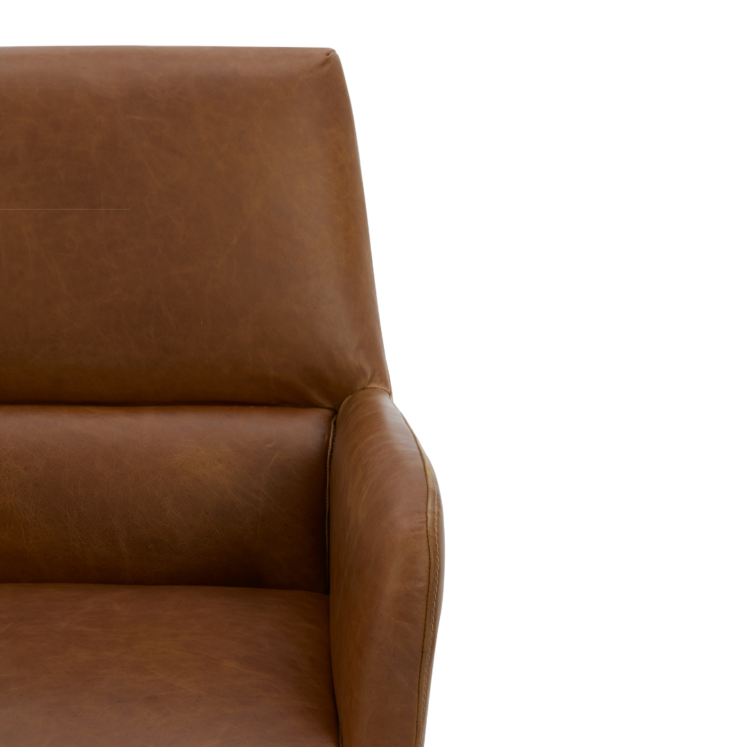 Campbellton Adjustable Office Chair - Concord Mink Leather