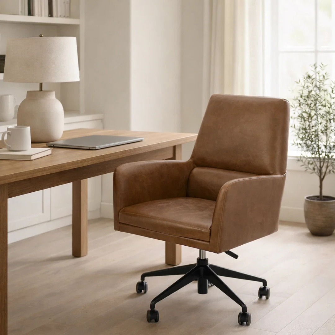 Campbellton Adjustable Office Chair - Concord Mink Leather