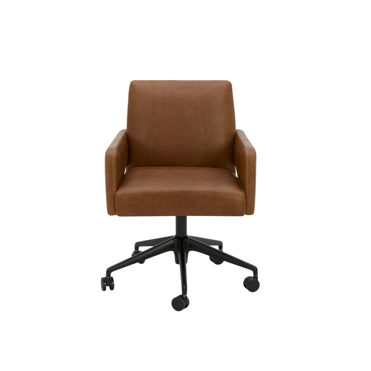 Fredericton Swivel Office Chair - Concord Mink Leather
