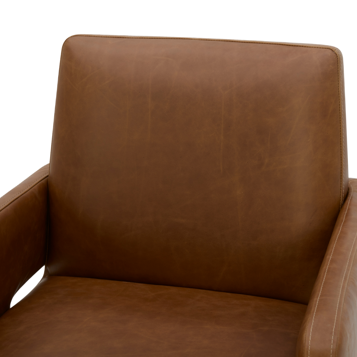 Fredericton Swivel Office Chair - Concord Mink Leather