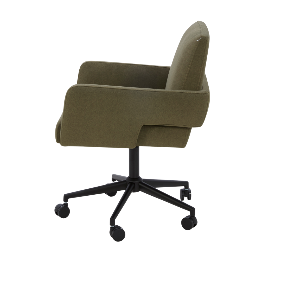 Fredericton Adjustable Office Chair - Forest Green Matte Velvet