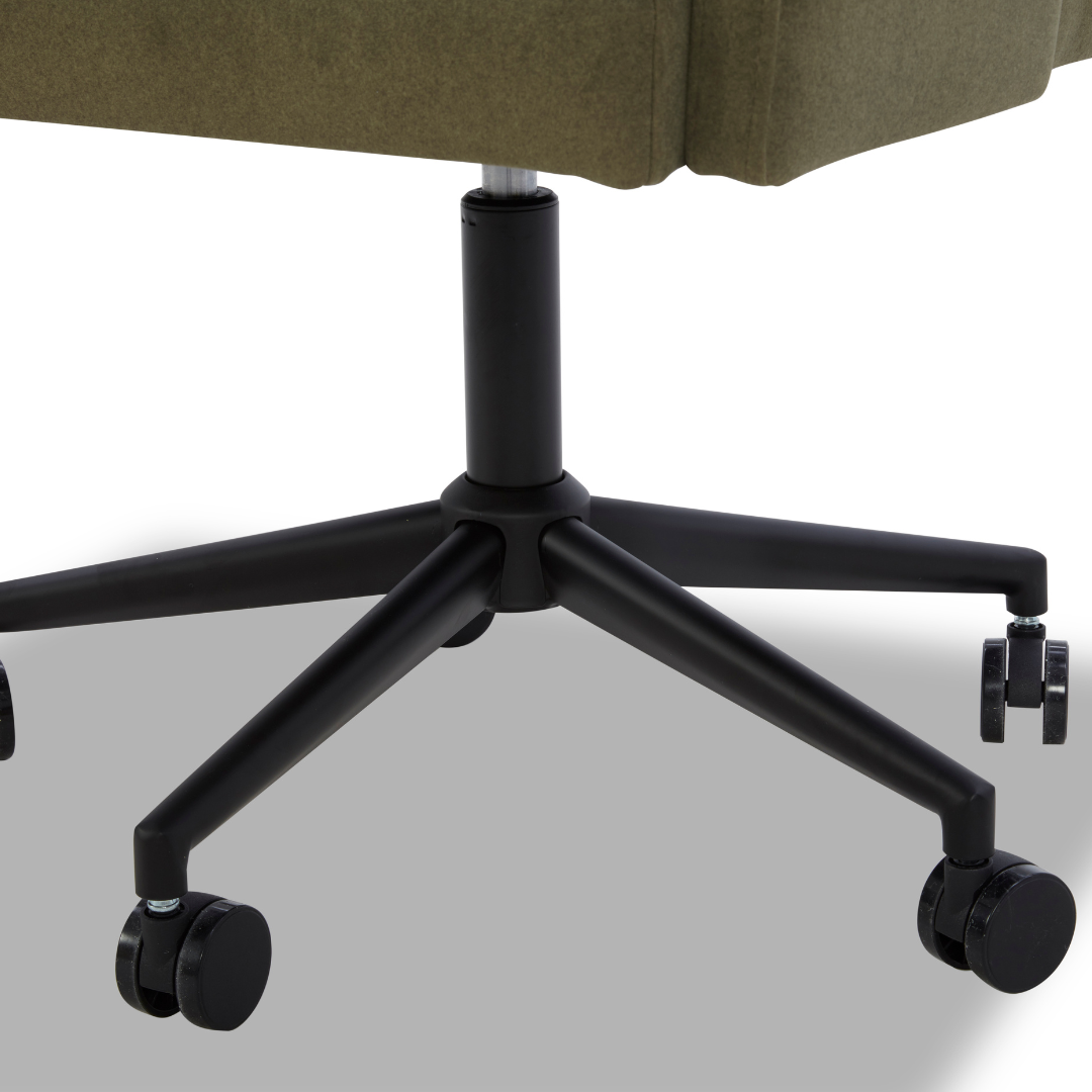 Fredericton Adjustable Office Chair - Forest Green Matte Velvet