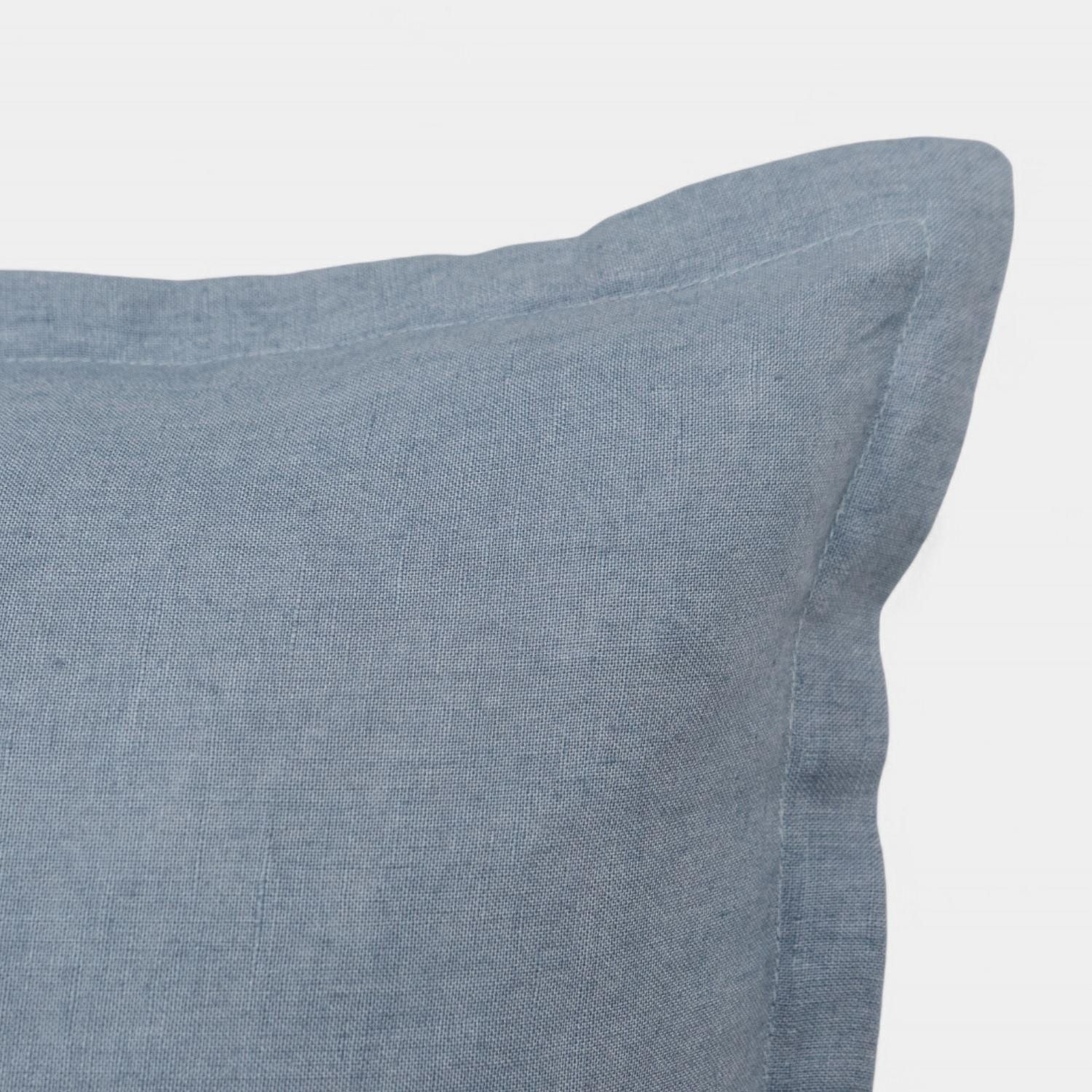 Muted Blue Linen Toss Pillow