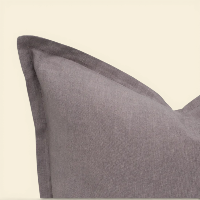 Muted Mauve Linen Toss Pillow