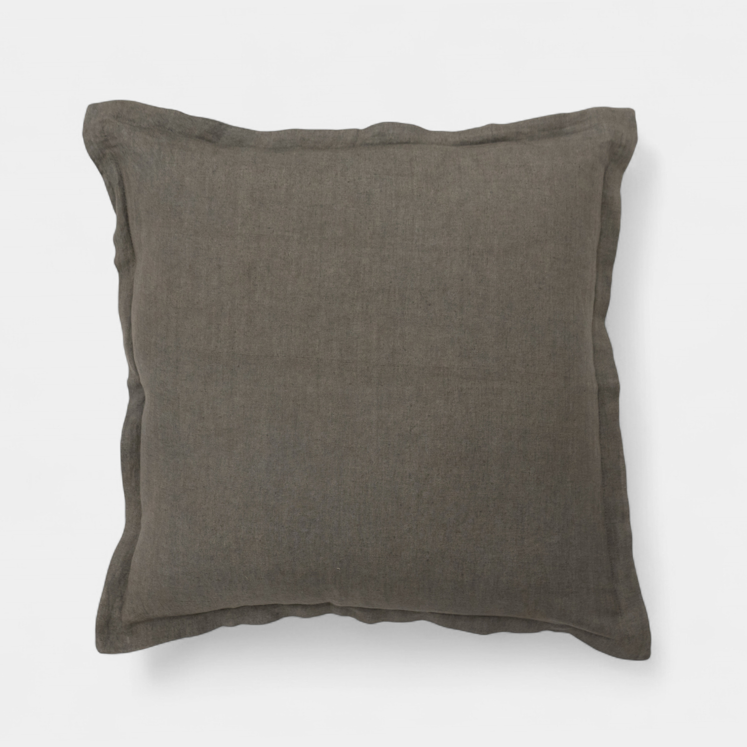 Muted Brown Linen Toss Pillow