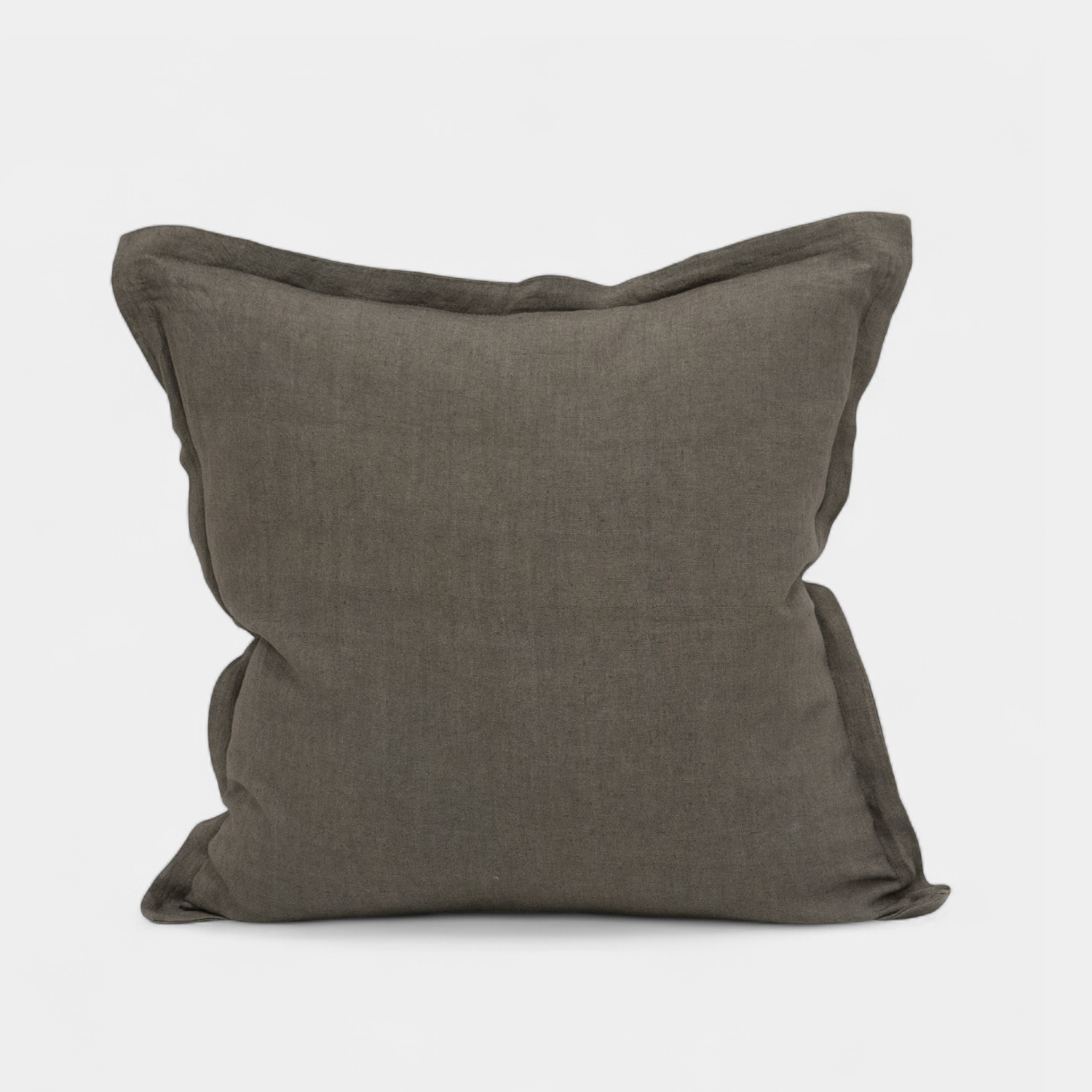 Muted Brown Linen Toss Pillow