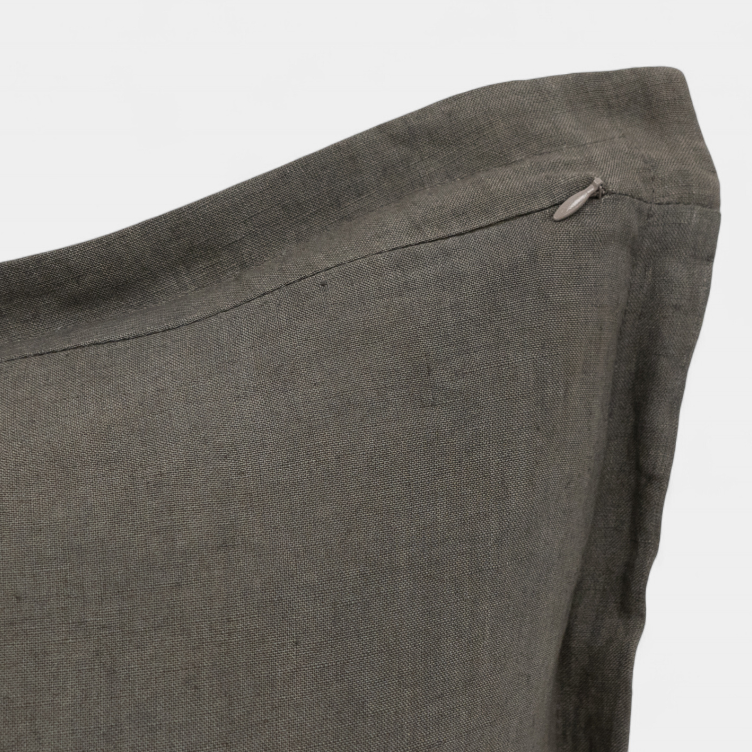 Muted Brown Linen Toss Pillow