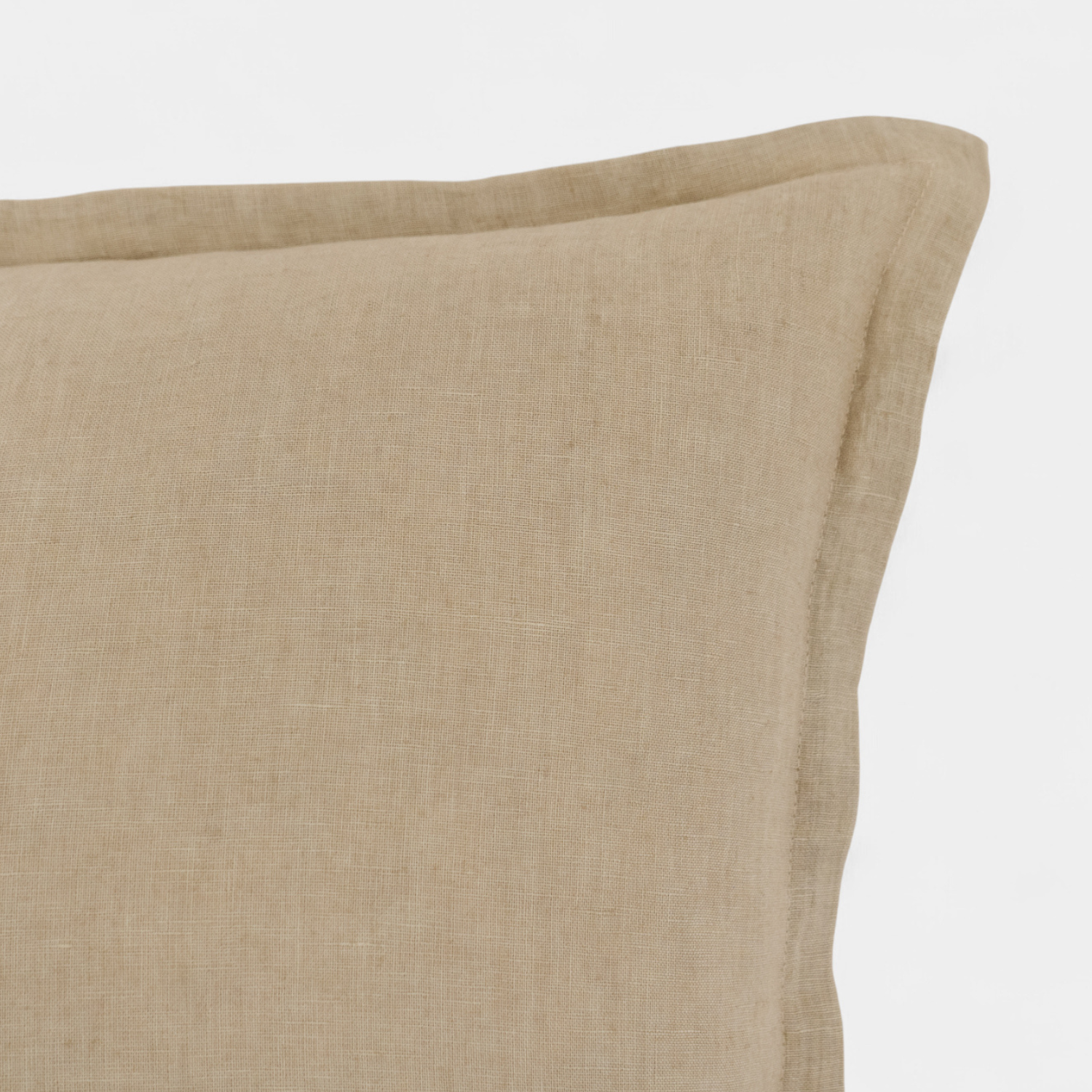 Muted Natural Linen Toss Pillow