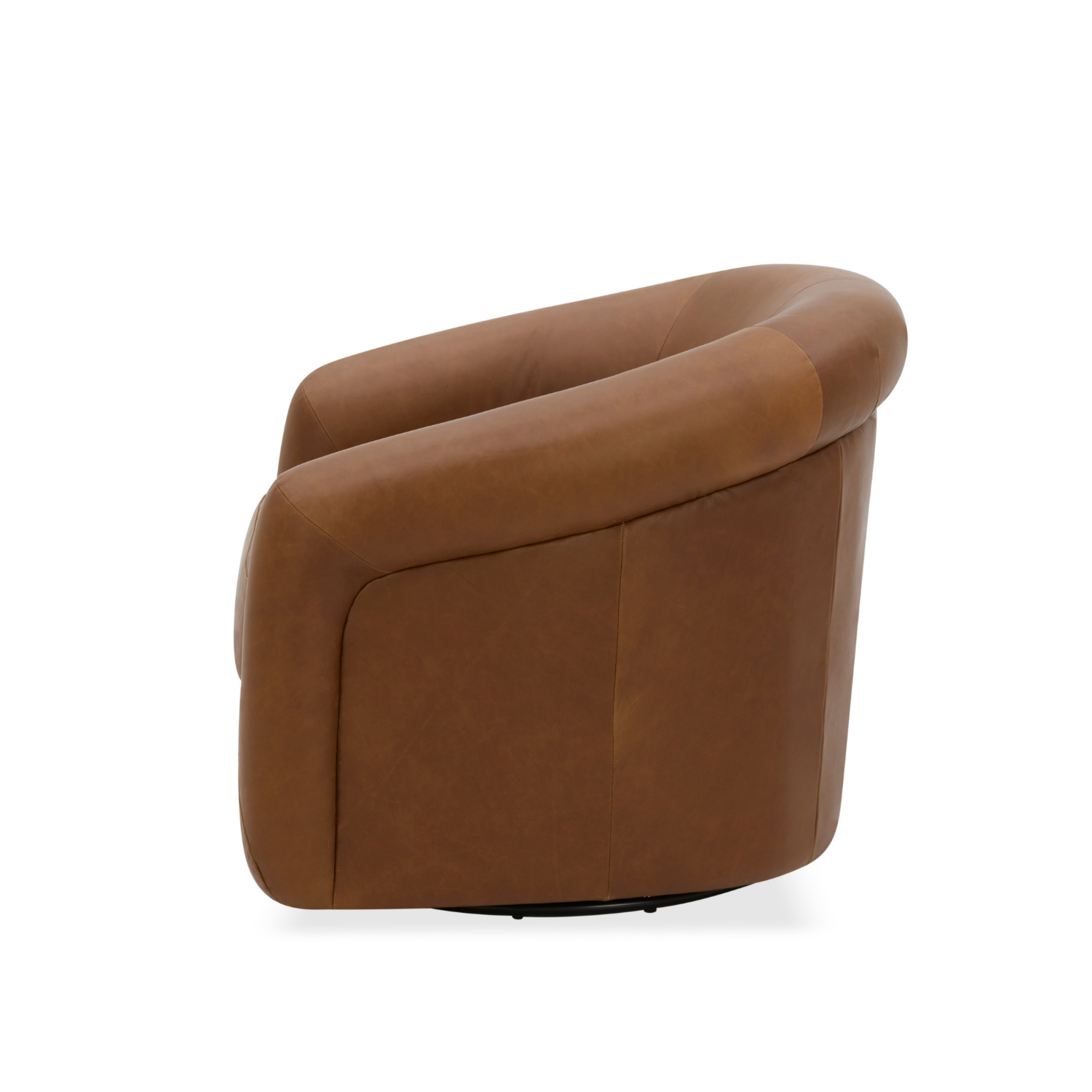 Woolwich Swivel Lounge Chair - Concord Mink Leather
