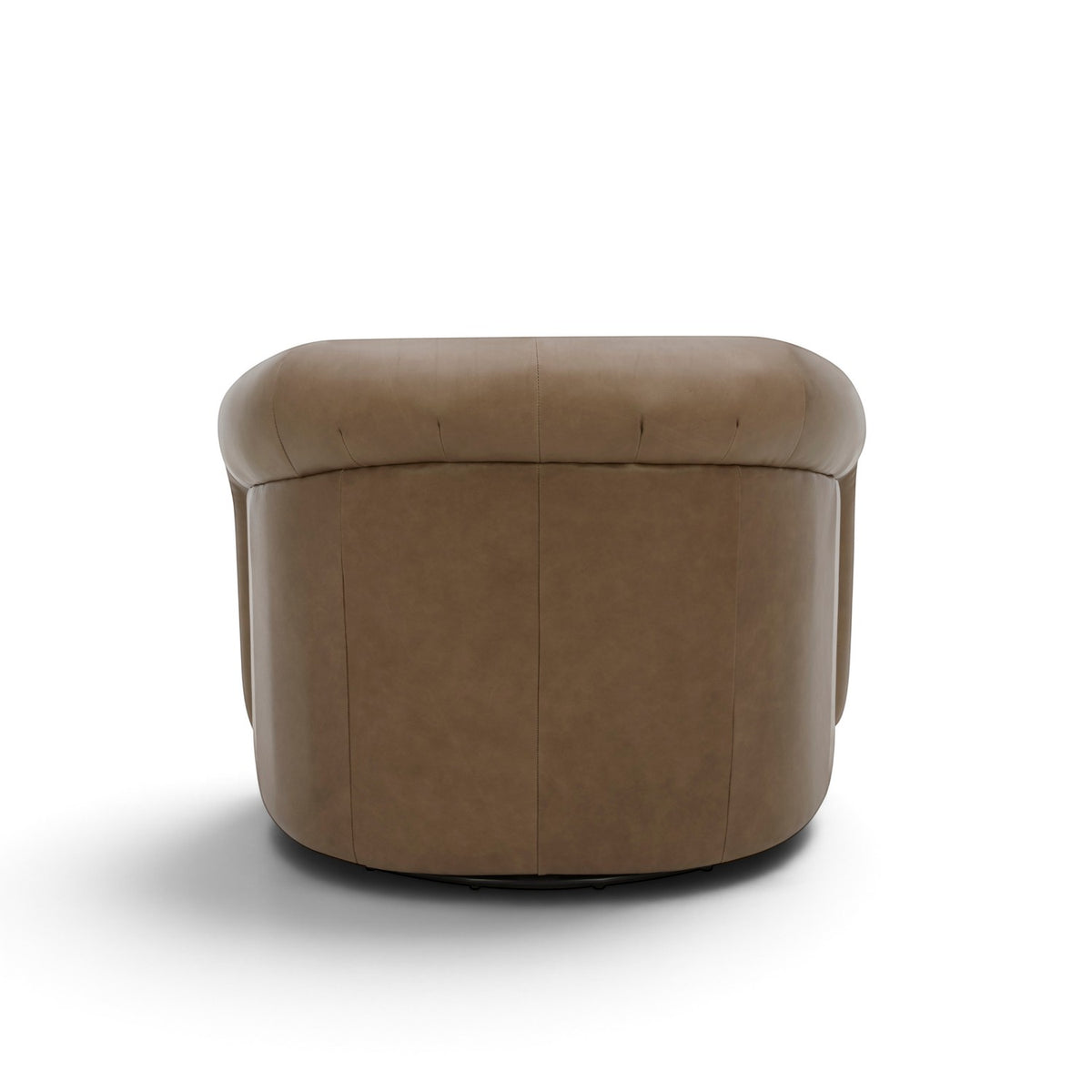 Woolwich Swivel Lounge Chair - Concord Pewter Leather
