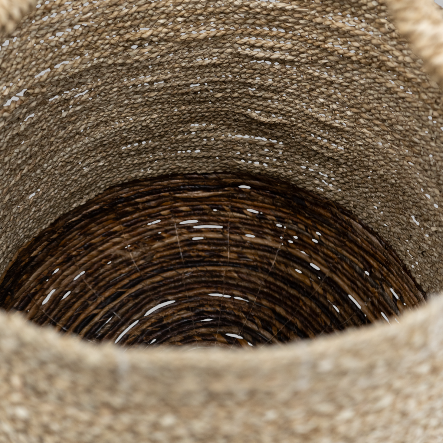 Nelson Natural Abaca Basket w/ Handles