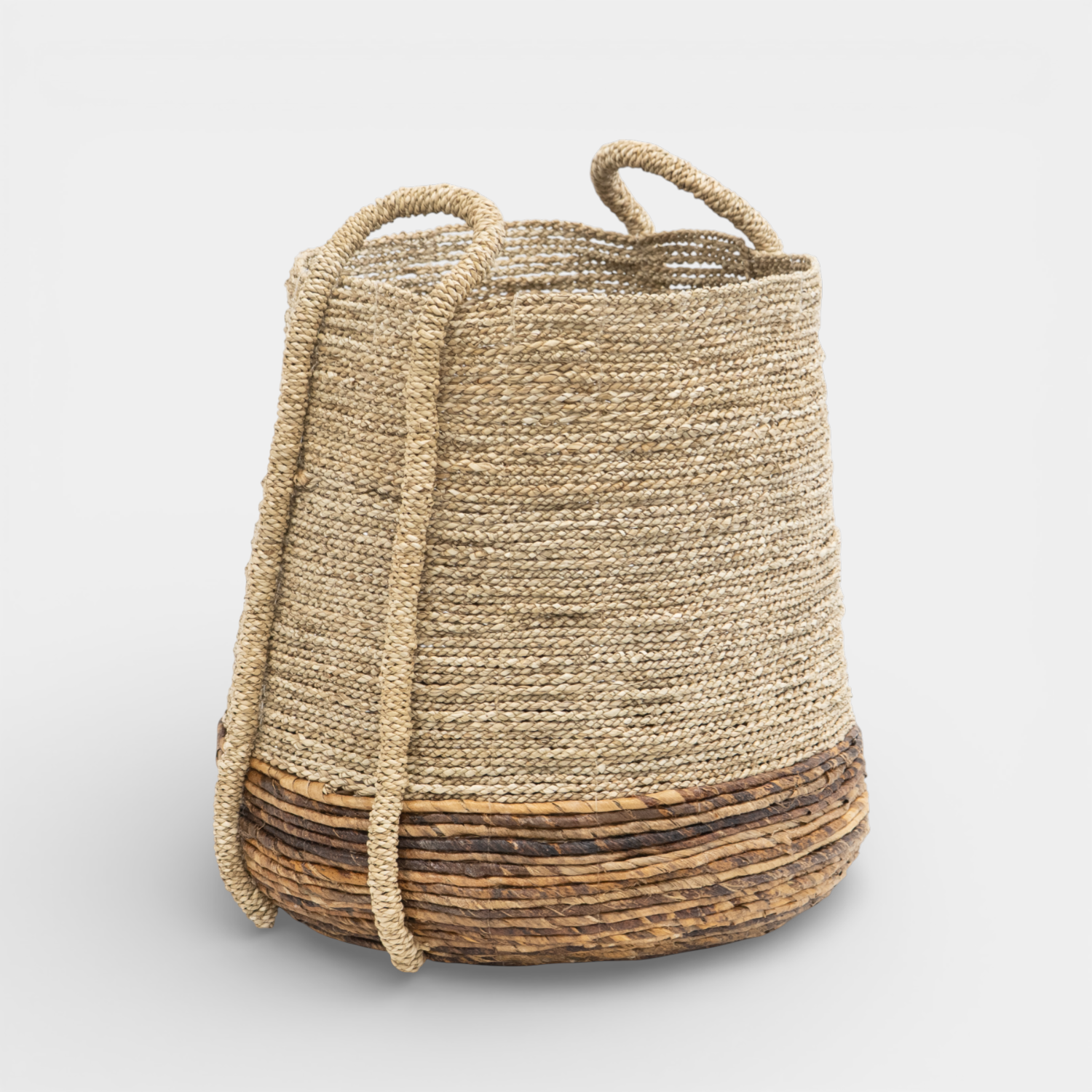 Nelson Natural Abaca Basket w/ Handles